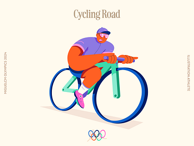Cycling Road cycling illustration illustrationathlete illustrator miguelcm olympics sports