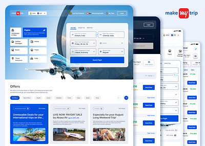 Make My Trip – Enhanced Design Based on Identified Challenges brand design figma iconography identify problems information architecture make my trip redesign mobile design redesign ui design user research ux design ux solution