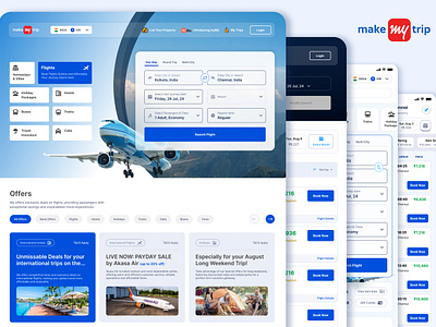 Make My Trip – Enhanced Design Based on Identified Challenges brand design figma iconography identify problems information architecture make my trip redesign mobile design redesign ui design user research ux design ux solution