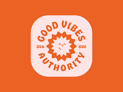 Good Vibes Authority Logo branding clothing logo retro smile sun