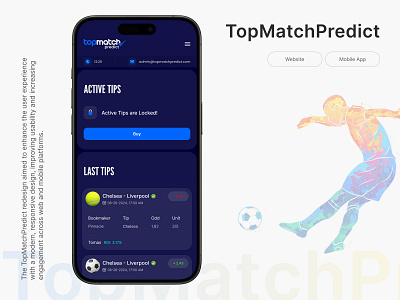 Top Match Predict app design betting betting app forex freelancer poker product app tip tipster app topmatchpredict ux resume website designer