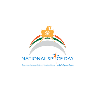 National Space Day of India aerospace branding emblem government logo graphic design illustrator india isro logo logo design national space