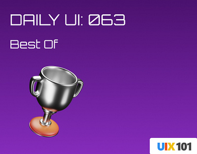 Daily UI: #063 | Best Of | #UIX101 063 best of dailyui figma mobile app ui design uix101 user experience user interface