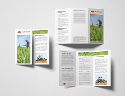 Agriculture Research Brochure advertising advertising design branding brochure brochure design design editorial design graphic design layout design logo marketing merch merchandise trifold trifold brochure