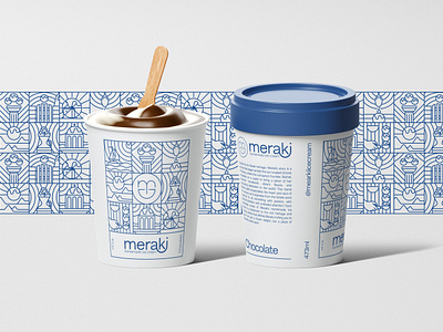 Meraki Homemade Ice cream branding branding graphic design visual identity design