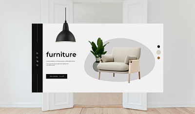 Furniture store website chair design e commerce furniture interior landing store ui web design