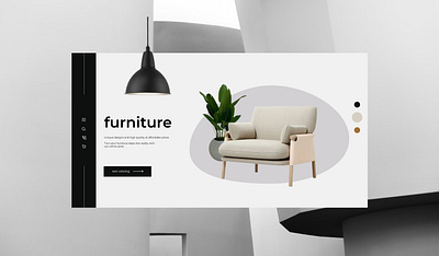 Furniture store website chair design e commerce furniture interior landing store ui web design