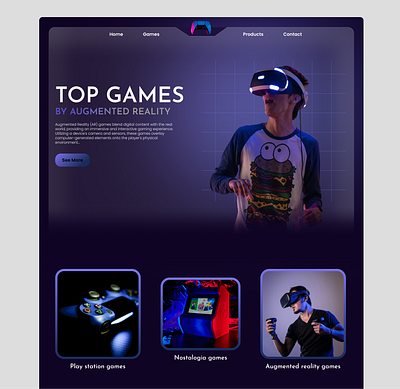 Game website design game ui website design