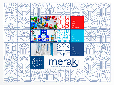 Meraki colour guide (Greek getaway) branding graphic design ideation visual identity design