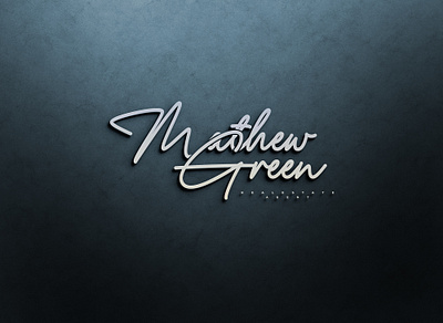 Mathew Green Signature Logo graphic design logo design signature