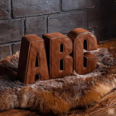 ABC Leather art design graphic design illustration typography vector