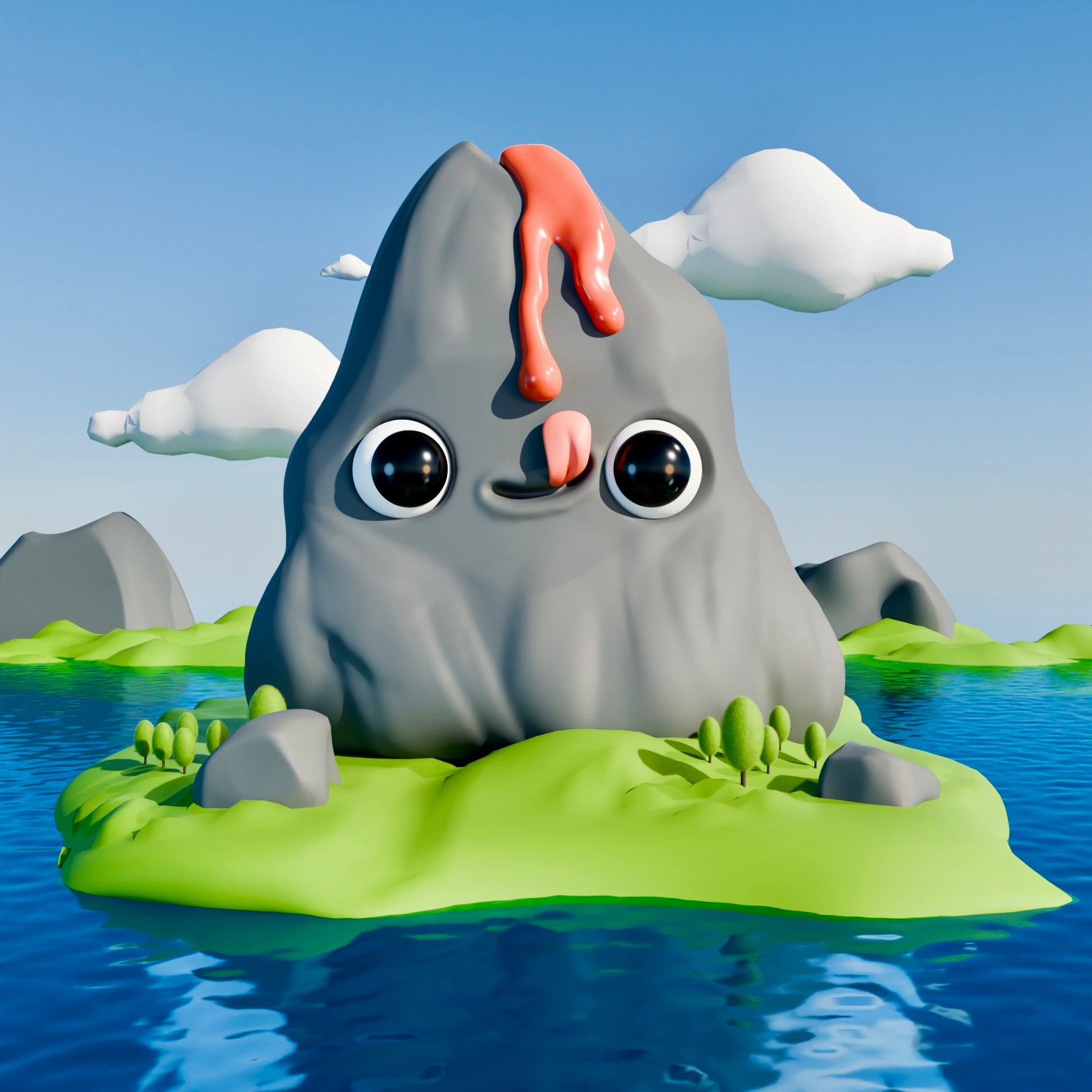 I lava you ❤️🌋 3d 3dart blender blender3d cycles nomadsculpt