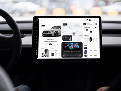 Car Monitor Screen UI UX Design app car dashboard design mobile app ui