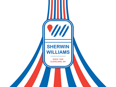 Sherwin Williams Reimagined badge logo brand design brand identity brand identity design branding design illustration logo logo design logo designer s logo sherwin williams sw logo