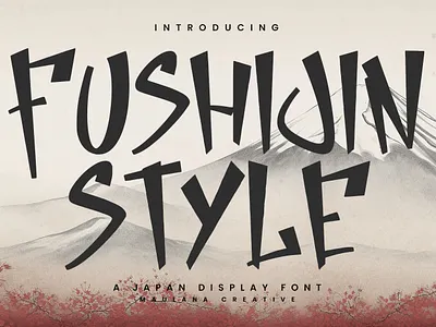 Fushijin Japanese Font branding font fonts graphic design logo nostalgic