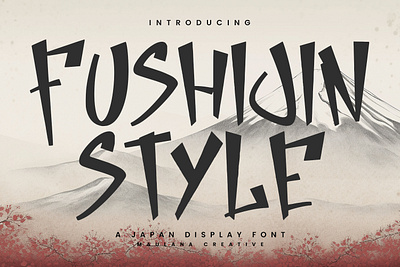 Fushijin Japanese Font branding font fonts graphic design logo nostalgic