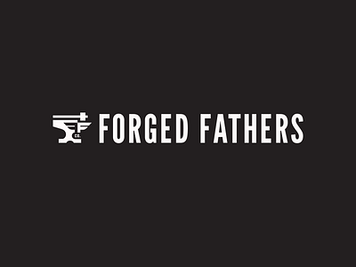 Forged Fathers Logo anvil apparel athletics black branding f hammer logo white wings