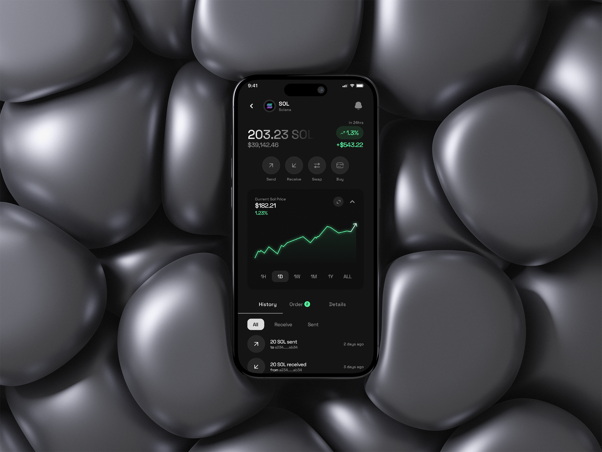 Crypto Details Page for Trust Wallet aesthetics animation graphic design product design ui ui design uiux user experience