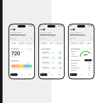 iOs mobile application for an AI-based feedback and analysis app app branding dashboard design design graphic design illustration landing page design logo ui uiux web design