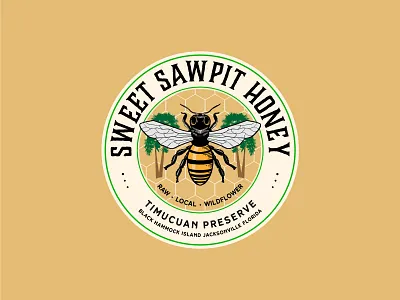 Bee Keeper and Honey Logo Design branding classic design graphic design illustration logo retro vintage