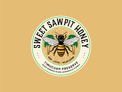 Bee Keeper and Honey Logo Design branding classic design graphic design illustration logo retro vintage