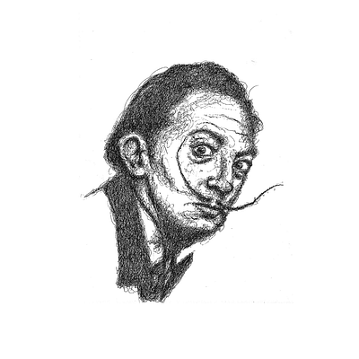 Salvador Dali drawing fine arts iconic illustration painting portrait portraiture salvador dali