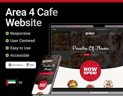 Area 4 Cafe Website cafe website coffee shop website online food ordering website restaurant website ux ui