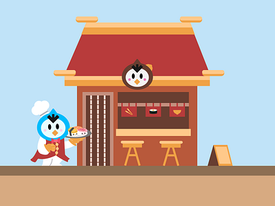 Mr. P's Sushi Restaurant illustration