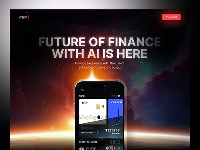 Ai finance website design ai app ai finance ai finance app ai finance website ai landing page ai website dark website finance website design fintech website modern website ui animation web designer website animation website design website designer