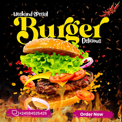 Burger 3d animation branding design graphic design illustration logo motion graphics ui vector