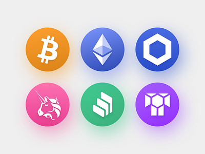 Cryptocurrency Icons bitcoin blockchain blurry shadow cameron conrad chainlink compound crypto crypto icon crypto logo cryptocurrency cryptocurrency icon ether ethereum icon set logo torque uniswap