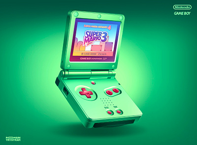 GBA emerald 🕹 arcade console gameboy gaming gba illustration illustrations neon nintendo retro retrogaming