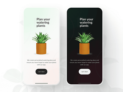 Plants' Planner App Onboarding app branding design designer figma minimal mobile app onboarding onboarding page plant plant planner plants plants planner ui ui design ui ux uiux uiuxdesign ux