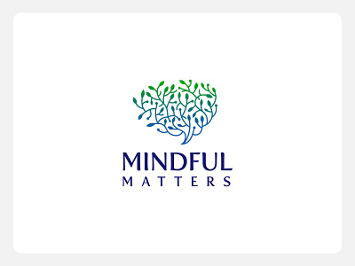 Mindful Matters Logo aesthetic brain brand branding design graphic design logo logodesign mind mindfulness minimal psychotherapy therapy wellness yoga