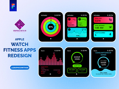 APPLE WATCH FITNESS APP REDESIGN app design apple watch design apple watch fitness app apps design branding design fitness app fitness app design landing page design mobile apps design ui ui design uiux uiux design ux design website design