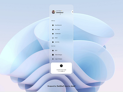 Blurred Side Navigation bar blurred blurred sidebar css dark soul darksoul design glass effect glass sidebar glassmorphism navbar html side menu side nav side navigation sidebar sidebar glass sidebar menu sidebar navigation sidemenu sidenav ui