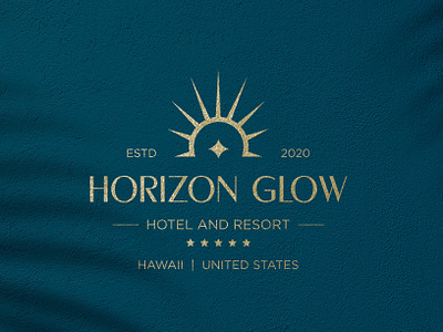 Logo and Branding concept for "Horizon Glow Hotel and Resort" bali bali resort brand designer brand identity branding graphic designer hawaii hawaii resort hotel hotel logo hotel marketing idenityt logo designer logo ideas logo maker resort resort branding resort logo visual identity