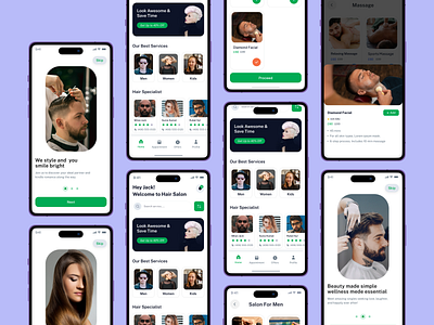 Salon Mobile App barber barber app beauty app hair haircut app salon salon app salon app design salon application salon booking salon booking app salon mobile app salon services