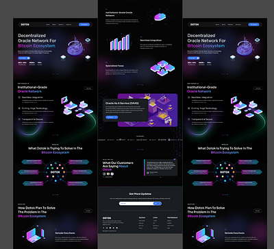 DOTOK - Web3 Landing Page bitcoin blockchain crypto design ui uiux ux web3