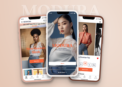 Fashion Mobile App Screens creative design design process design thinking digital design framer no code product design responsive design ui design ux design web design web development