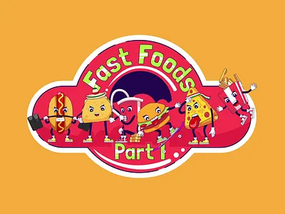 Fast Foods 2D Mascot Animation GIF Motion Graphics Part 1 2d animation branding flat