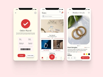 Jewelry E-Commerce App app appdesign branding design ecommercedesign ewelrydesign figmadesign jewelryapp mobileappdesign ui