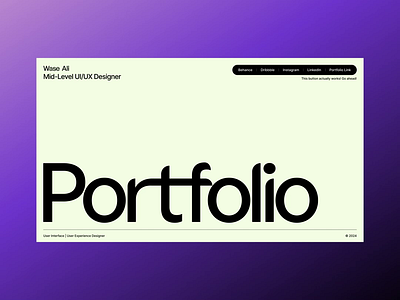 Portfolio - 2024 3d animation branding design graphic design illustration logo menu minimal design motion graphics portfolio ui ui design ux design vector