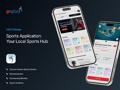 Sports Mobile App UI/UX Design app uiux sports sports application sports booking sports centers