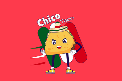 2D animated gif motion graphics taco for mascot 2d animation fast food taco vintage