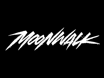 Moonwalk calligraphy font lettering logo logotype typography vector