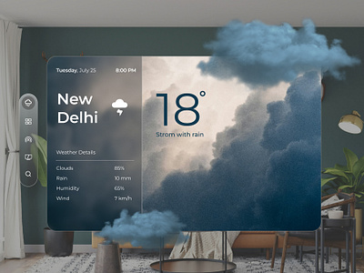 Weather App AR concept app ar augmentedreality concept design ui uidesign uiux