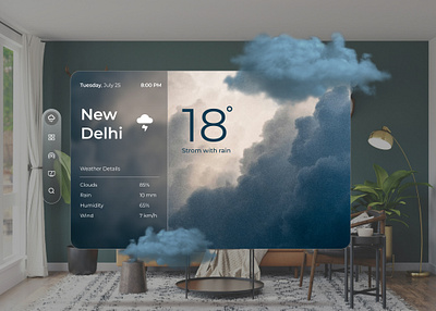 Weather App AR concept app ar augmentedreality concept design ui uidesign uiux