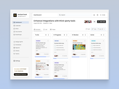 Project Management Dashboard | Kanban | SaaS b2b design dashboard saas ui ux ux design