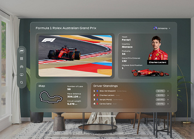 Sports Dashboard - AR Concept app ar augmentedreality concept design spatialdesign ui uidesign uiux